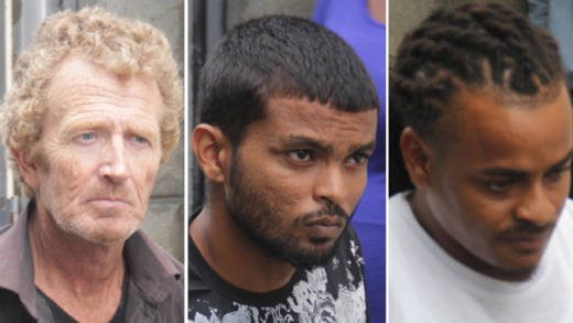 From left: Briton Kevin Slauter, Grenadian Javid Chetram, and Vincentian Kenroy Edwards. (iWN photos)
