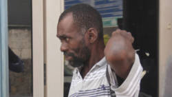 Elvis Leach leaves the Kingstown Magistrate's Court after being sentenced on Friday. (iWN photo)