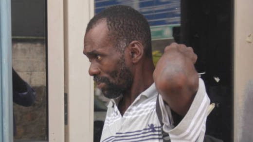 Elvis Leach leaves the Kingstown Magistrate's Court after being sentenced on Friday. (iWN photo)