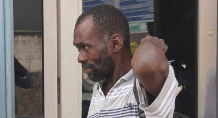 Elvis Leach leaves the Kingstown Magistrate's Court after being sentenced on Friday. (iWN photo)