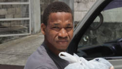 Jamal Carter on his way back to prison on Tuesday, two weeks after he was released after serving a sentence. (iWN photo)