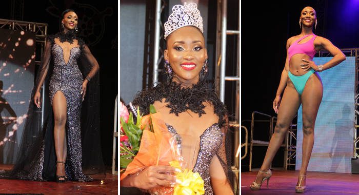 Miss SVG 2019, Miss Mustique Co. Ltd., Sharikah Rodney, also won the Swimwear, Evening Gown and Interview segments of the show. (iWN photos)