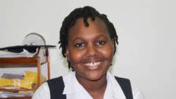 Eleven-year-old Seanté Zelika Sade Marshall, St. Vincent and the Grenadines’ top performer in the 2019 Caribbean Primary Exit Assessment. (iWN photo)