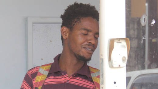 Anthony Franklyn leaves the Kingstown Magistrate's Court after being sentenced on Wednesday. (iWN photo)
