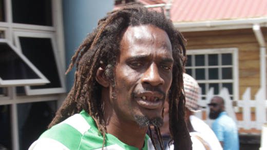 Clinton Francois leaves the Kingstown Magistrate's Court on Wednesday. (iWN photo) 