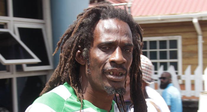 Clinton Francois leaves the Kingstown Magistrate's Court on Wednesday. (iWN photo) 