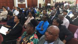 A section of the audience at the launch of the National Prosecution Service in Kingstown on Wednesday. (iWN photo) 