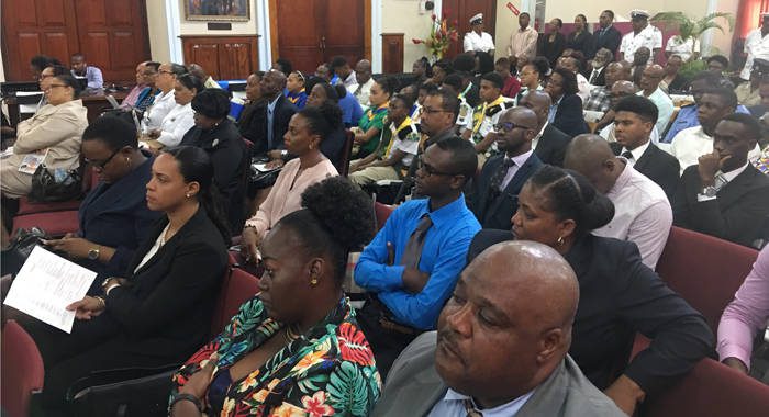 A section of the audience at the launch of the National Prosecution Service in Kingstown on Wednesday. (iWN photo) 