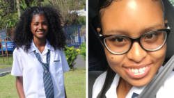Lonyé Browne, left, and Zuania Baptiste, two of the three Girl High School top performers. (Facebook photos)