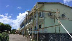 Questelles Government School, one of the 94 being repaired across the country. (iWN photo)