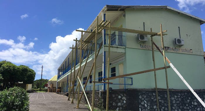 Questelles Government School, one of the 94 being repaired across the country. (iWN photo)