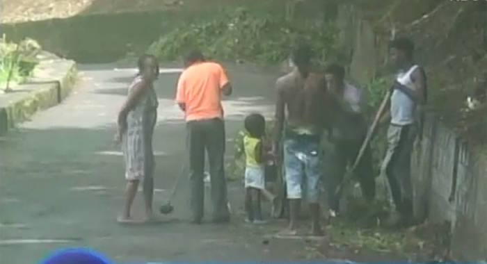 Screen shot from the Road Cleaning Programme feature on SVG TV posted on Aug. 14, 2019.