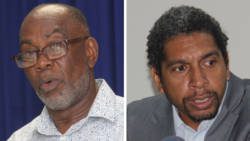 Opposition lawmaker St. Clair Leacock, left, and Minister of Finance, Camillo Gonsalves. (iWN file photos)