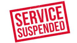 service suspended
