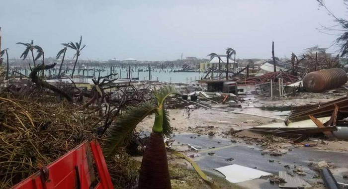 Debris from Hurricane Dorian is seen in Elbow Cay, which is just off Abaco in the Bahamas, on Monday. (Photo: ABC News)