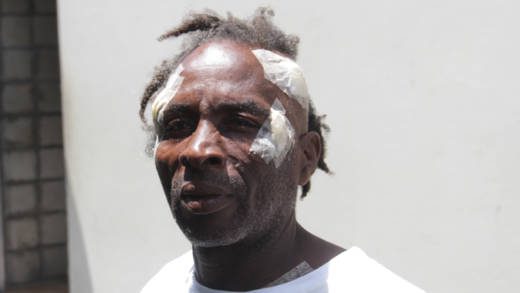 A warning shot from a police officer's service pistol was not enough to get Keon Lavia to put down a cutlass. (iWN photo)