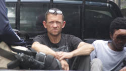Canadian Lonnie Wilson, left, and Vincentian Jomodean Alexander, pleaded guilty to the drug possession charges. (iWN photo)