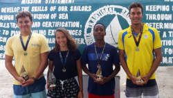 From left: Cruz Halbich, Mya DeFreitas, Eltonte Leonard, Aaron DeFreitas