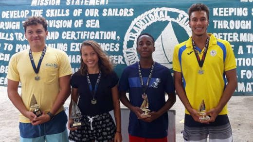 From left: Cruz Halbich, Mya DeFreitas, Eltonte Leonard, Aaron DeFreitas