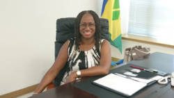 St. Vincent and the Grenadines Ambassador to Taiwan, Andrea Bowman at her office in Taipei. (Photo: Zuleika Lewis)