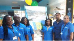 The CARI-ON team. From left: Andrea Jones; Hayden Jones, chair; Melba DaSilva, vice-chair; Andrea DeSilva, communications director; Consul General Fitzgerald Huggins; Hassan Perreira, Gideon Exeter.