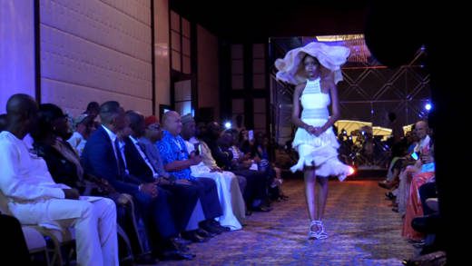 A Caribbean fashion design on display in Niger on Saturday. (CMC photo)