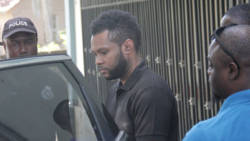 Veron Primus leaves the Serious Offences Court in Kingstown on Wednesday to begin a prison sentence for escaping prison. (iWN photo)