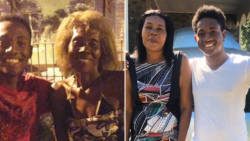 Left: Lisa Robert, left, and her son Oral, seven months ago when he took her off the street, contrasted with what she looks like today.