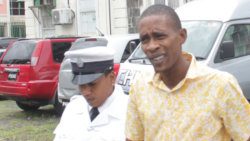 Lara Carter is escorted to prison on Thursday to serve his sentence. (iWN photo)