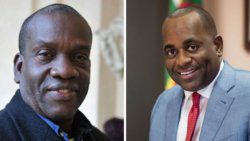 Dominica Opposition Leader, Lennox Linton, left, and Prime Minister Roosevelt Skeritt. (Internet photos)