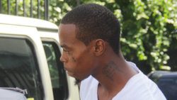 The accused, Shammai Hazell on his way back to prison on Monday. (iWN photo)