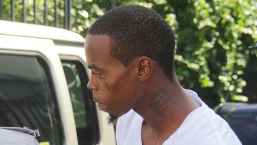 The accused, Shammai Hazell on his way back to prison on Monday. (iWN photo)
