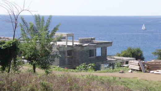 A close-up photo of one of the villas at Black Sands Resort, which is running six months behind schedule. The photo was taken on Sunday, Jan. 26, 2019. (iWN photo)