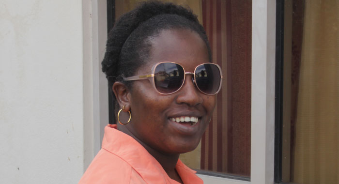 Eunice Dowers, outside the Serious Offences Court in January. (iWN photo)