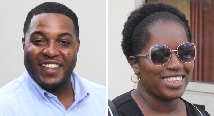 General Manager of Star Garage, Joshua Da Silva, left, and former employee, Eunice Dowers, the accused, seen here in iWN photos from January 2020.