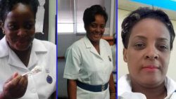 A cropped version of a montage of photos of Taylor-Israel that the S.V.G Nurses Association posted on its Facebook page on the day she died. 
