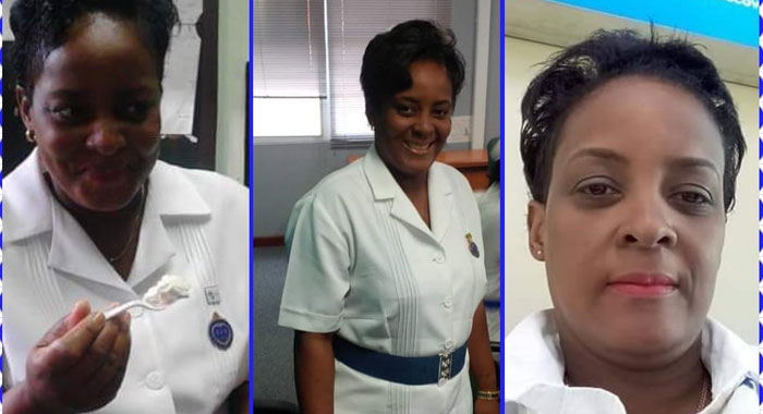 A cropped version of a montage of photos of Taylor-Israel that the S.V.G Nurses Association posted on its Facebook page on the day she died. 