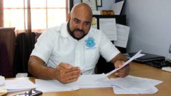 Cameron Balcombe, managing director of Bally and Bally Investments Ltd., speaks at the press conference in Kingstown on Monday. (iWN photo)