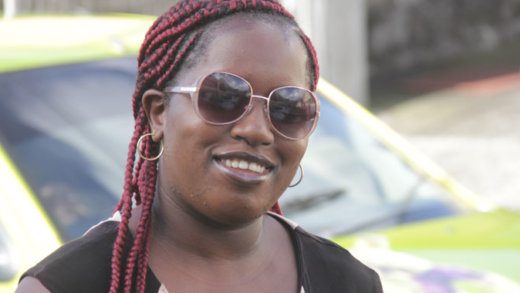 The accused, Eunice Dowers as she arrived at court on Jan. 14, when the trial was adjourned. (iWN photo)