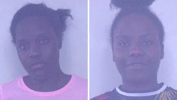 The accused, Leisha Johnson, right, Paige Baptiste.