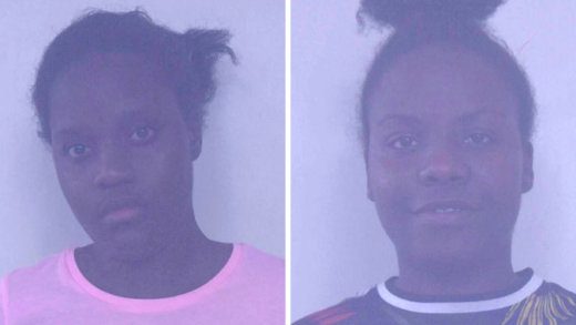 The accused, Leisha Johnson, right, Paige Baptiste.