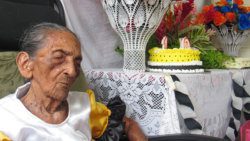 Elizabeth Morgan, Sandy Bay's "Queen Elizabeth" is 103 years old. (Photo: Gloridence Hoyte-John)