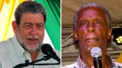 Prime Minister Ralph Gonsalves, left, and former South Leeward MP Jerry Scott. (File photos)