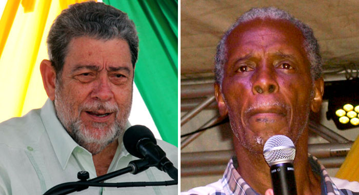 Prime Minister Ralph Gonsalves, left, and former South Leeward MP Jerry Scott. (File photos)