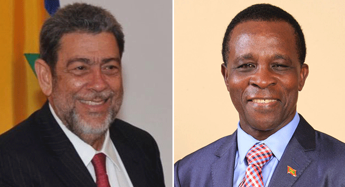 Prime Minister Ralph Gonsalves, left, and Prime Minister Keith Mitchell.