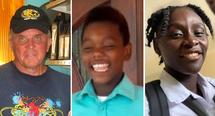 Union Island gas station explosion victims, Freddy Naert, left, and Lindani Neverson, centre, and Graniqua “Zara” Alexander.