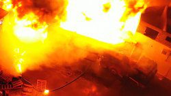 The fire destroyed the sole gas station in Union Island.