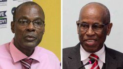 Opposition lawmaker Daniel Cummings, left, and Deputy Prime Minister, Sir Louis Straker. (iWN file photos)