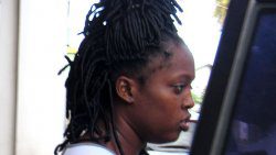 Jonelle Joseph on her way to prison. (iWN photo)