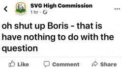 A screen capture of the post suggest that it displayed for at least an hour before being removed.